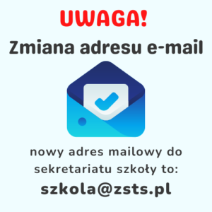 UWAGA !! Zmiana adresu mailowego do sekretariatu szkoły
